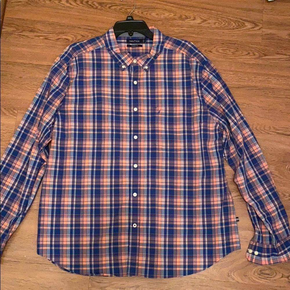 Nautica long sleeve button down w/ pocket